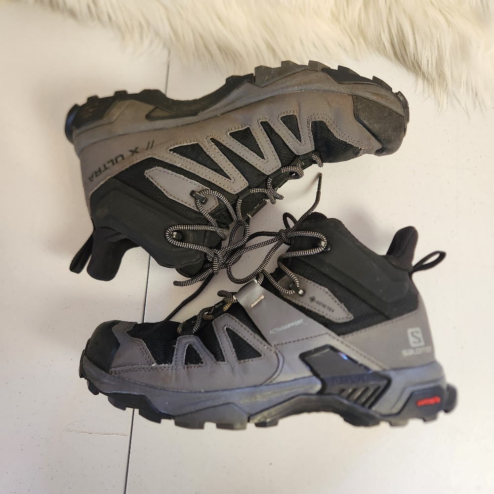 SALOMON X-Ultra 4 Men's Size 10.5 Gore-Tex Hiking Boots Shoes Gray Waterproof - Picture 3 of 10